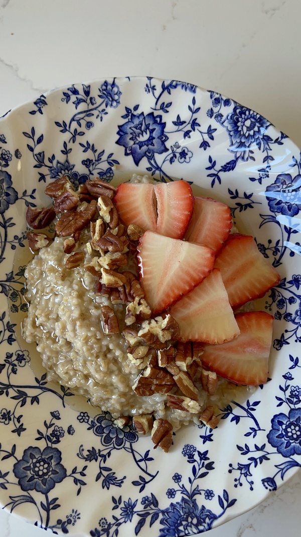 Steel Cut Oats with Strawberries